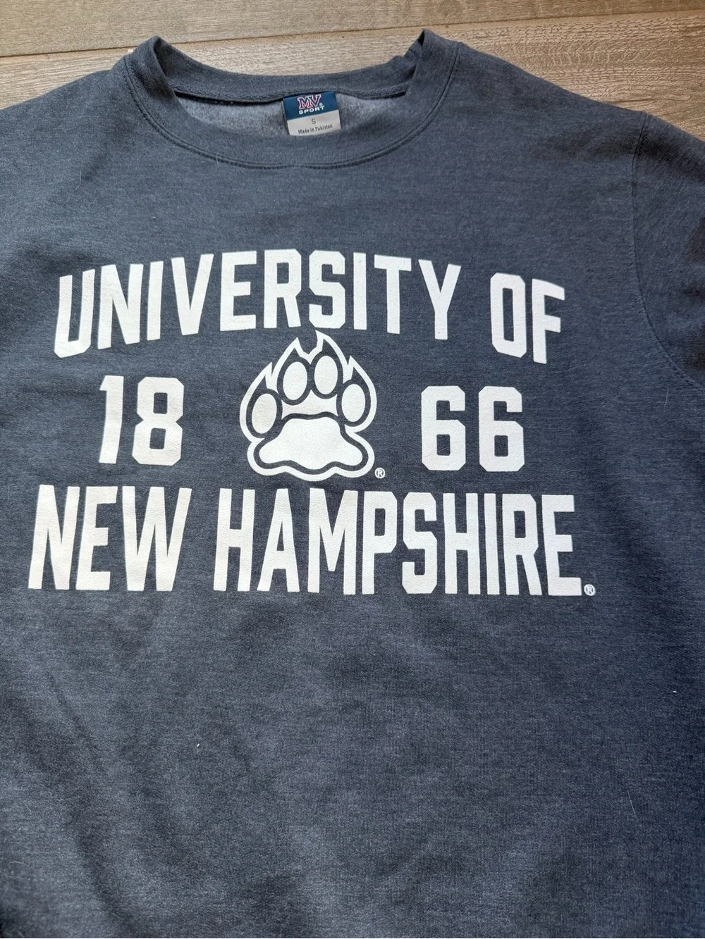 MV Sport Navy Blue University of New Hampshire Crewneck Sweatshirt
